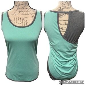 Noble Outfitters Women's LIL' LOVER TANK TOP Summer shirt Size Small Teal Gray